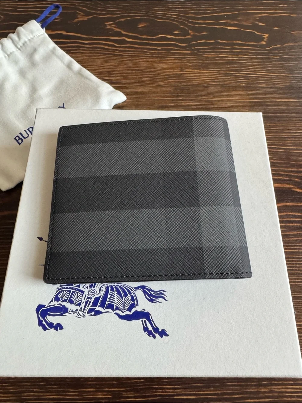 Burberry charcoal check Wallet